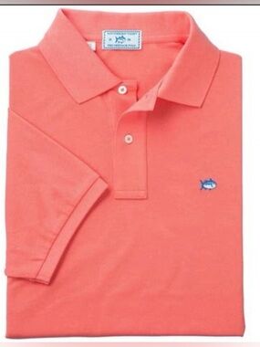 Southern Tide Men’s Sz XL Coral Skipjack Polo Shirt